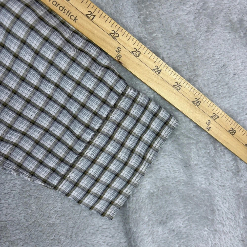 The‎ North Face Shirts Mens M Plaid Long Sleeve Hiking Button Down Brown White